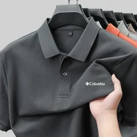 Polo homme 100% coton pur, manches courtes, été, confortable, respirant, t-shirt brodé de marque haut de gamme. 5