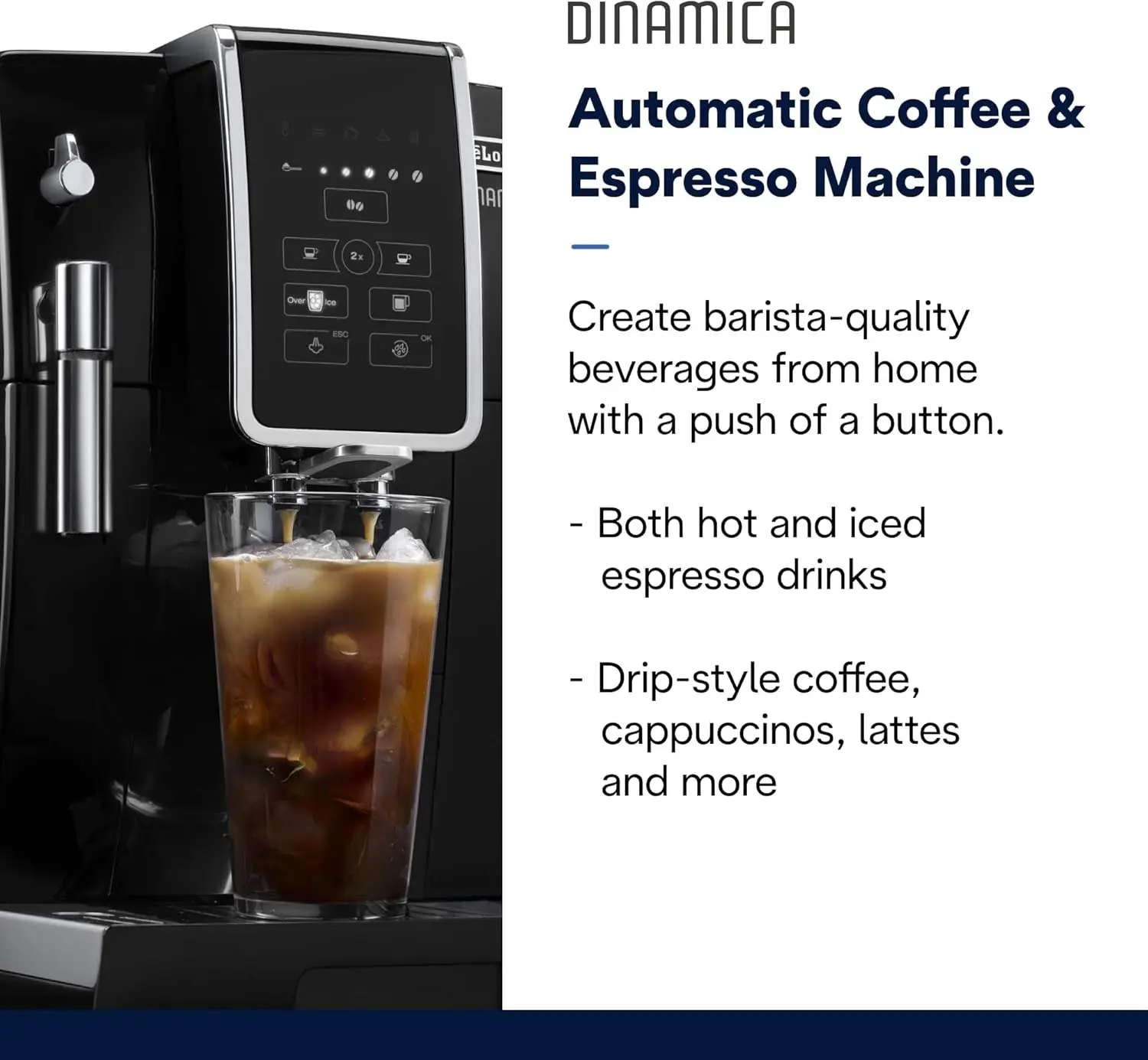 Espresso Machine, Black - Automatic Bean-to-Cup Brewing, Built-In Steel Burr Grinder & Manual Frother - One-Touch Hot 2