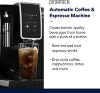 Espresso Machine, Black - Automatic Bean-to-Cup Brewing, Built-In Steel Burr Grinder & Manual Frother - One-Touch Hot 2