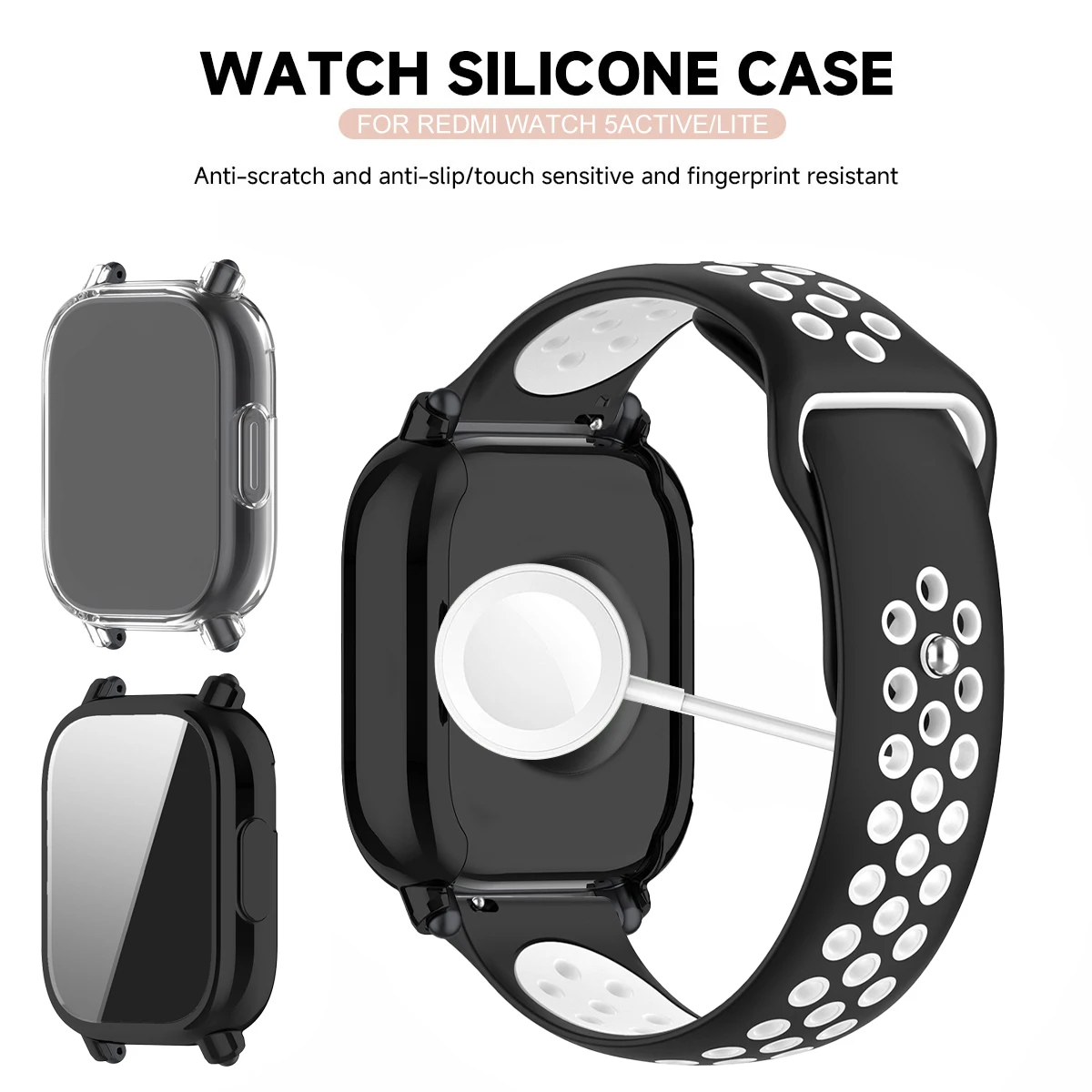 Case+Soft Silicone Strap For Redmi Watch 5 Active Lite Sports Band