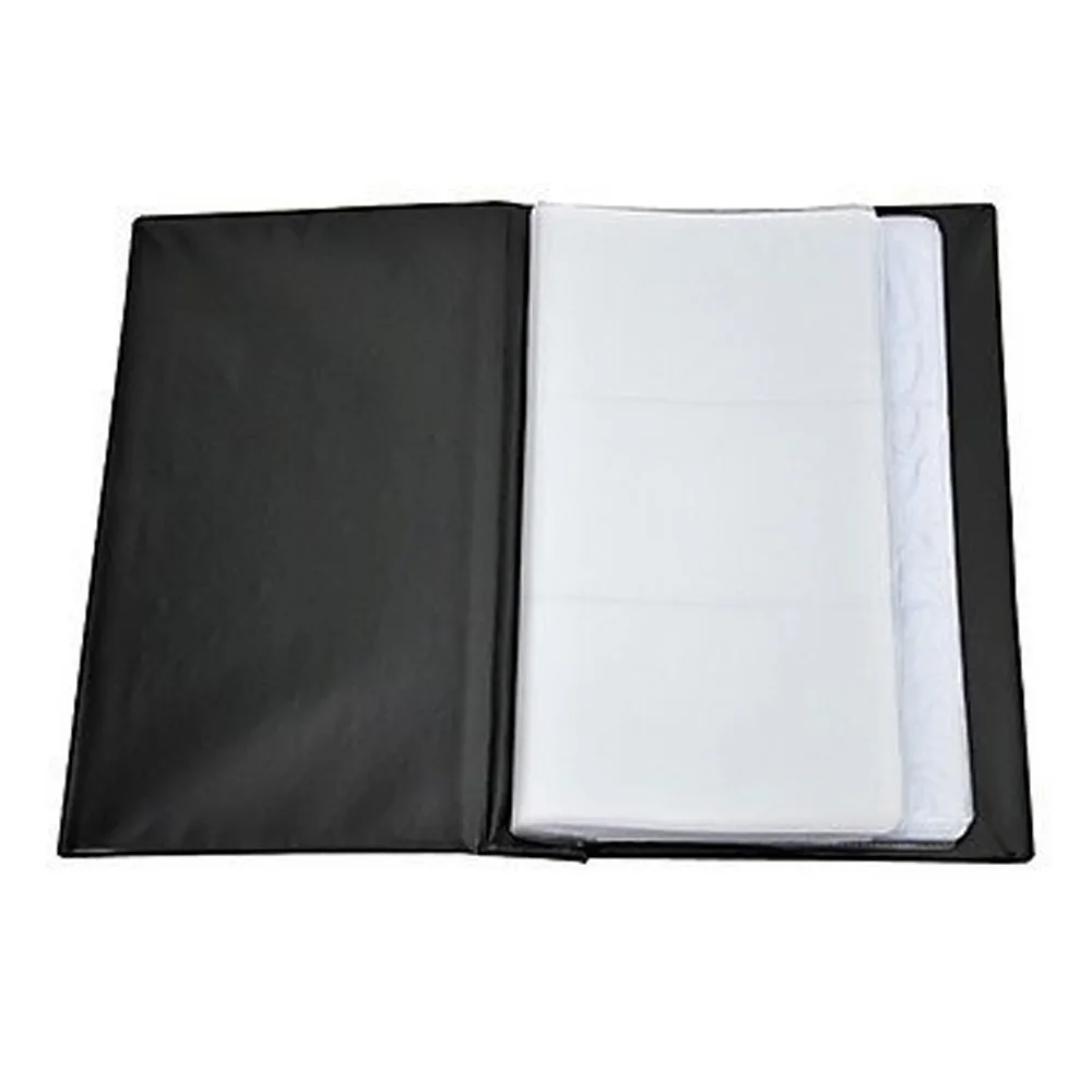 Imitation Leather Business Name Card Holder Credit Card Wallet Pouch Folder for 120 Cards Black