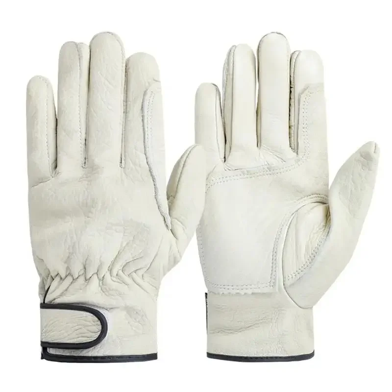 Cowhide Leather Workers Work Welding Safety Protection Garden Sports Motorcycle Driver Wear-resistant Gardening Gloves 6