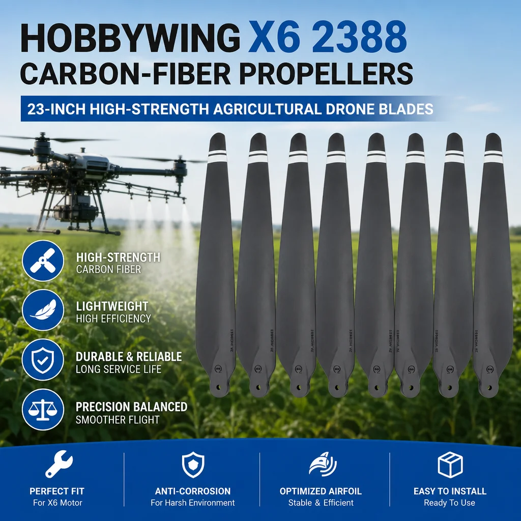 Hobbywing X6 2388 Kohlefaser-Propeller | 23-Zoll hochfeste landwirtschaftliche Drohnenklingen und Zubehör