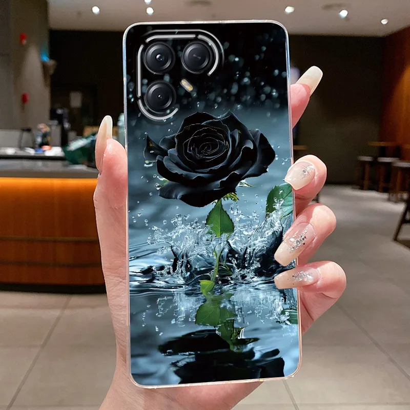 Aesthetic Luxury Soft Silicone Transparent TPU Phone Case Back Cover
