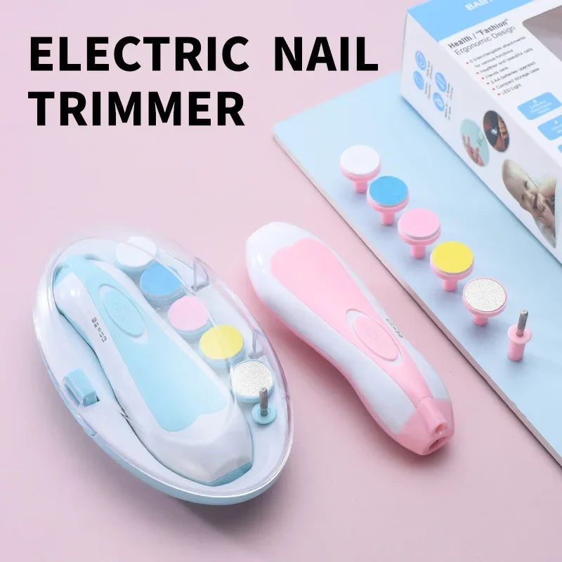 Glowing Baby Nail Clippers Children's Electric Nail Knife Finger Care Tools Plastic Durable Safe For Babies