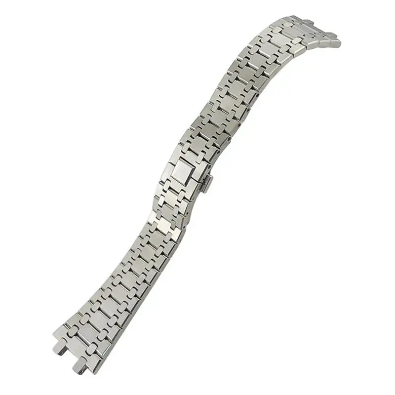 

FKMBD 26mm 316L Stainless Steel Watchband For Audemars AP 15400ST Piguet Royal Oak Silver Solid Watch Strap