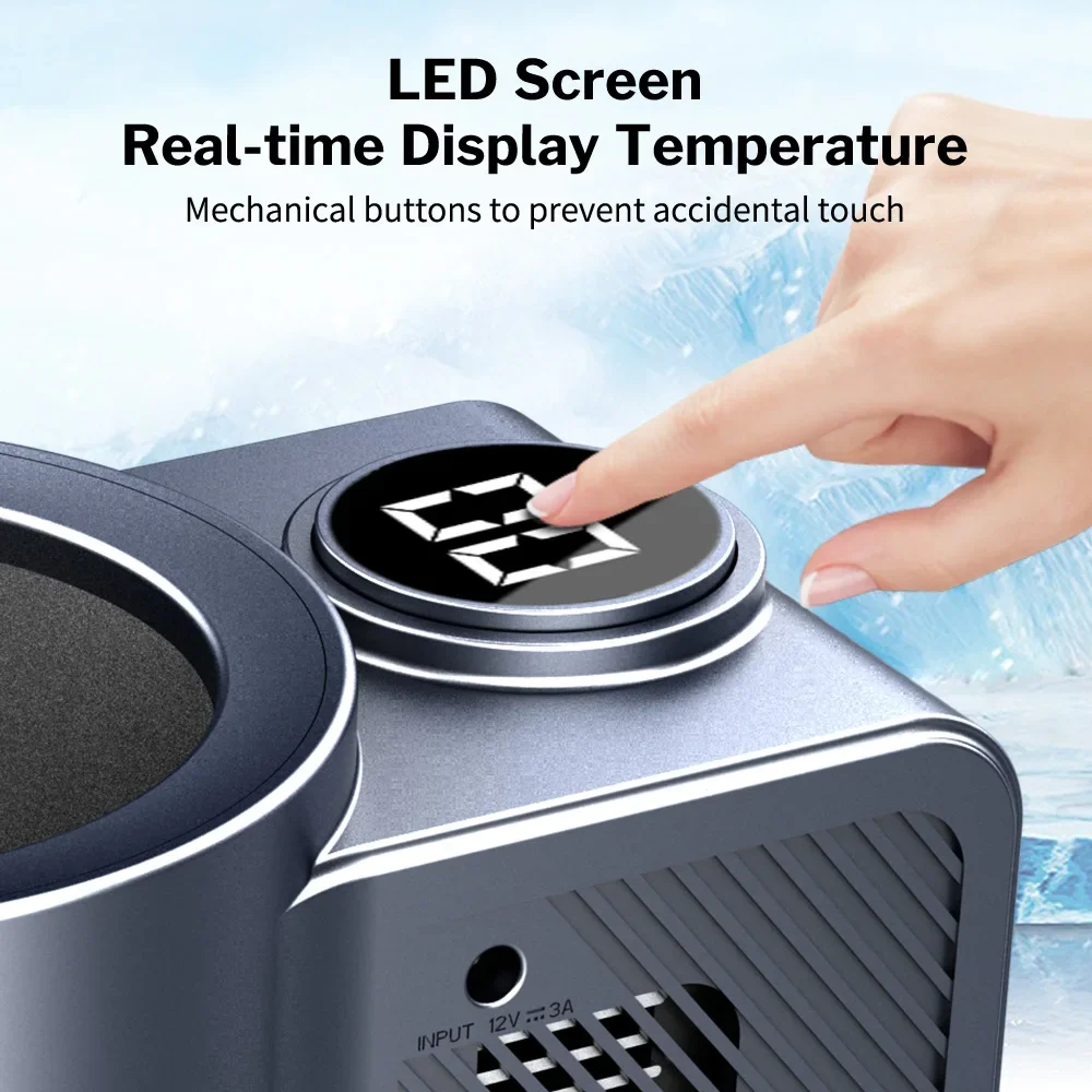 Car Cup Cooler Warmer Smart Hot and Cold Cup 2 in 1 Car Drinks Cooling and Heating Car Cup Cooler/Warmer Drinks Traveler Portable Mug Holder