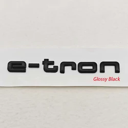3D ABS Chrome Car Letters e - tron Trunk Badge Emblem Sticker (Black)