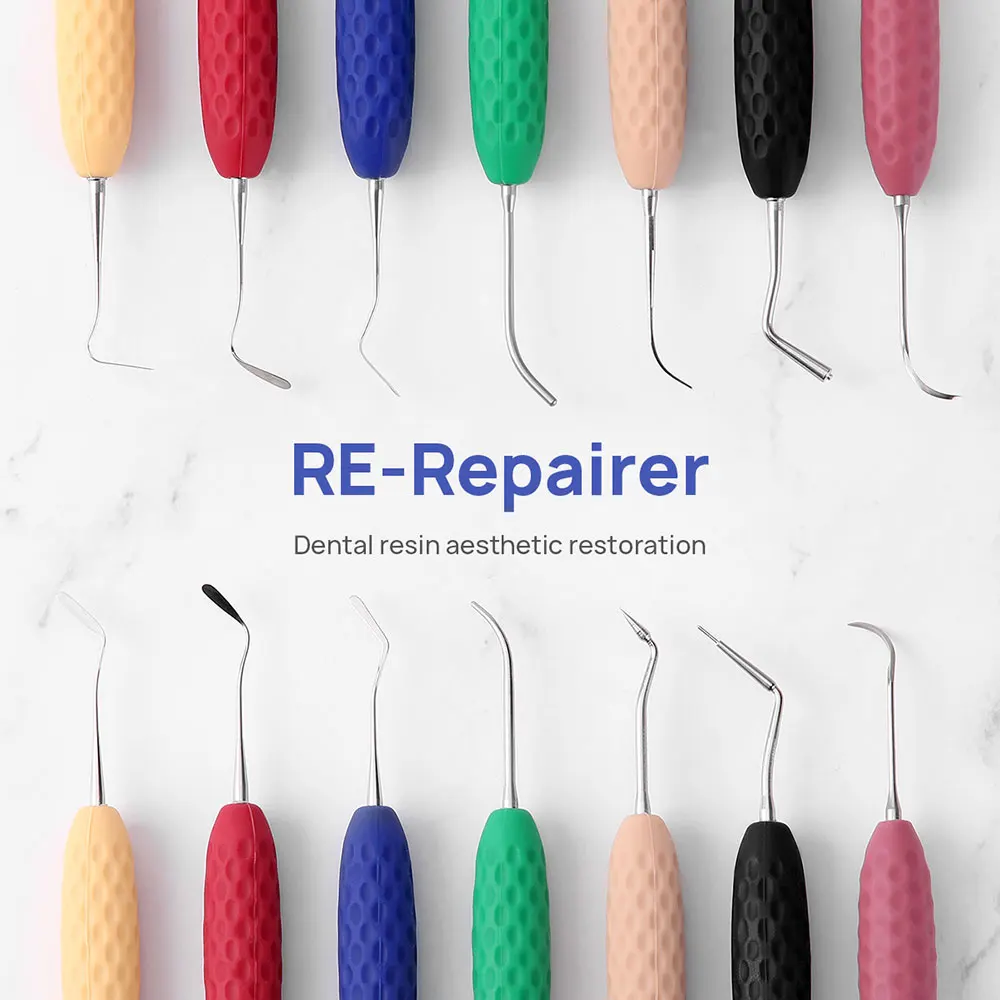 AZDENT Dental Harz Füllstoff Ästhetische Restaurierung Kit Silikon Griff Für LM Harz Messer Kunststoff Kommode Zahnmedizin Werkzeug Instrumen – Detail 3