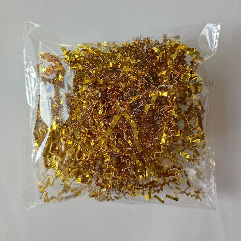 20g Bright Foil Paper Raffia Shredded Crinkle Paper Confetti Double-sided for DIY Gift Boxes Filler Party Decoration Supplies