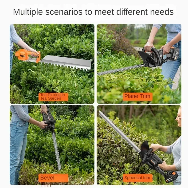 Electric Hedge Trimmer with Rechargeable Battery - Garden Pruning Tool for Tea Tree Cutting and Branch Trimming 3