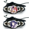 Hot Anime OSHI NO KO Leather Bracelets Hoshino Ai Akuamarin Rubii Sarina Gorou Glass Dome Snap Button Bracelet & Bangles Jewelry 1