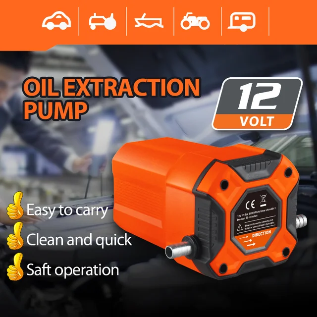 EAFC 12V Electric Car Oil Suction Pump 60W Fuel Delivery Engine Oil Crude Oil Fluid Suction Pump For Car Motorcycle Boat 2