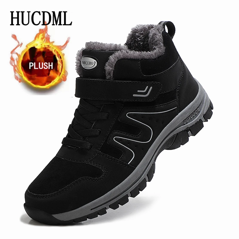 Winter Men Women Boots Suede Warm Snow Outdoor Work Casual Unisex High Top Non-slip Ankle outdoor boots chelsea boots men leather boots business mens boots led boots