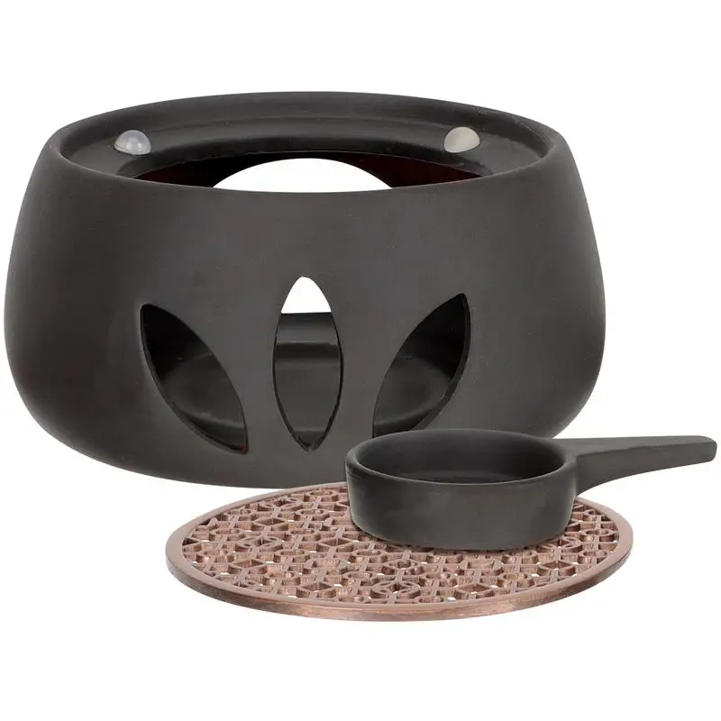Teapot Warmers Japanese Ceramic Teapot Warmer Holder Base Retro Tea Warmer Holder Kung Fu Teapot Heating Stove Teaware