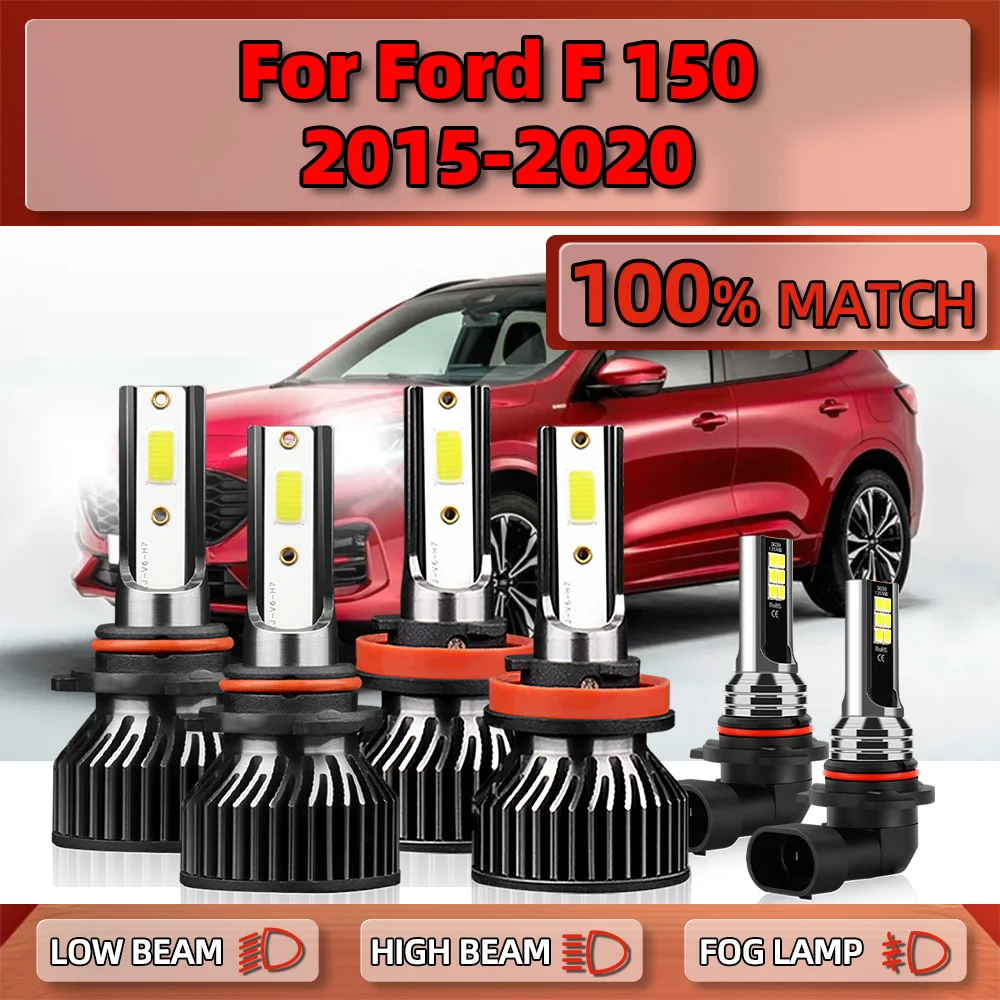 

LED Headlight Bulbs 60000LM 360W CSP Chips Auto Lamps Plug and Play 12V 6000K For Ford F-150 2015 2016 2017 2018 2019 2020