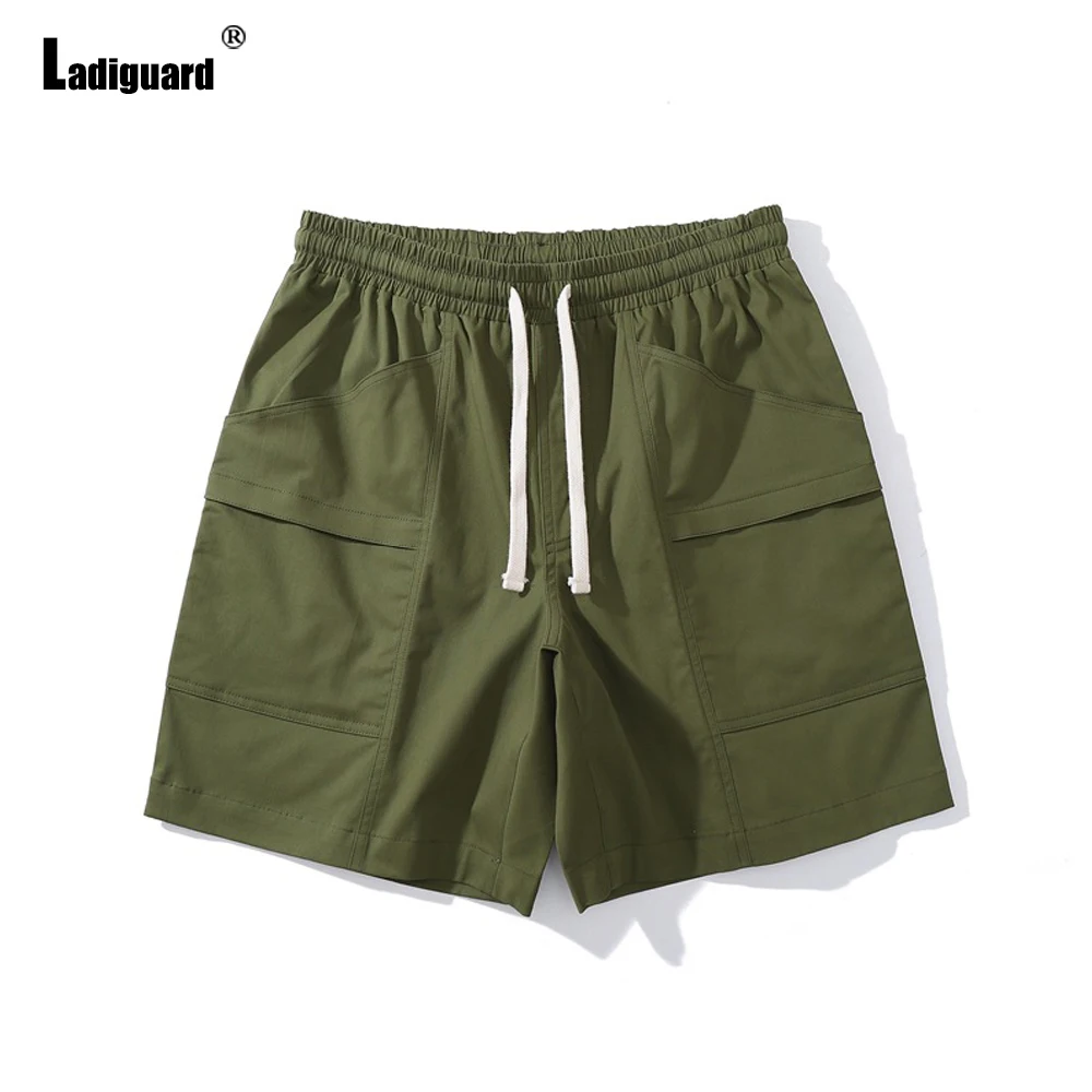 casual shorts for women Plus Size Men Fashion Lace-up Shorts 2022 Brazillian Style Casual Beach Short Pants with Pockets Male Khaki Skinny Half Pants best casual shorts for men