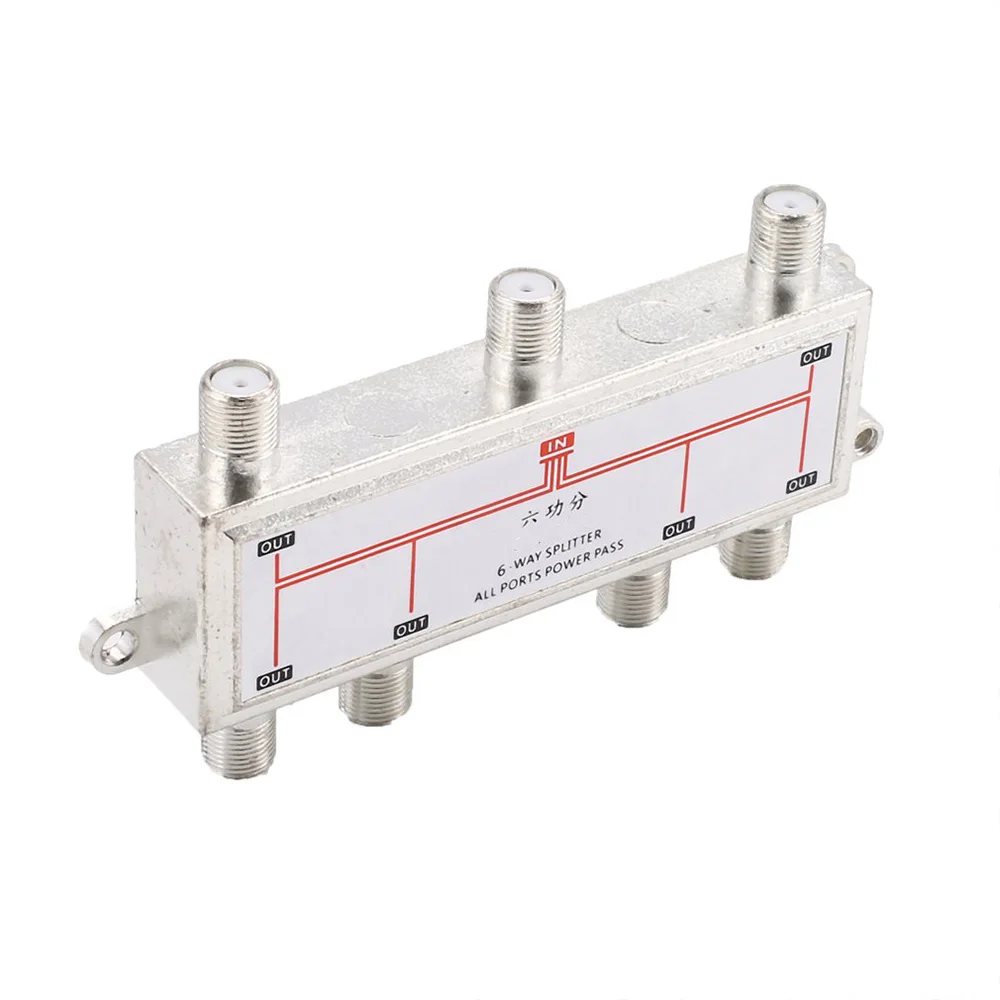 6 Way Satellite Antenna Cable TV Signal Splitter Distributor For SATV/CATV 5-2400MHz Satellite Receiver For SATV/CATV tv splitter