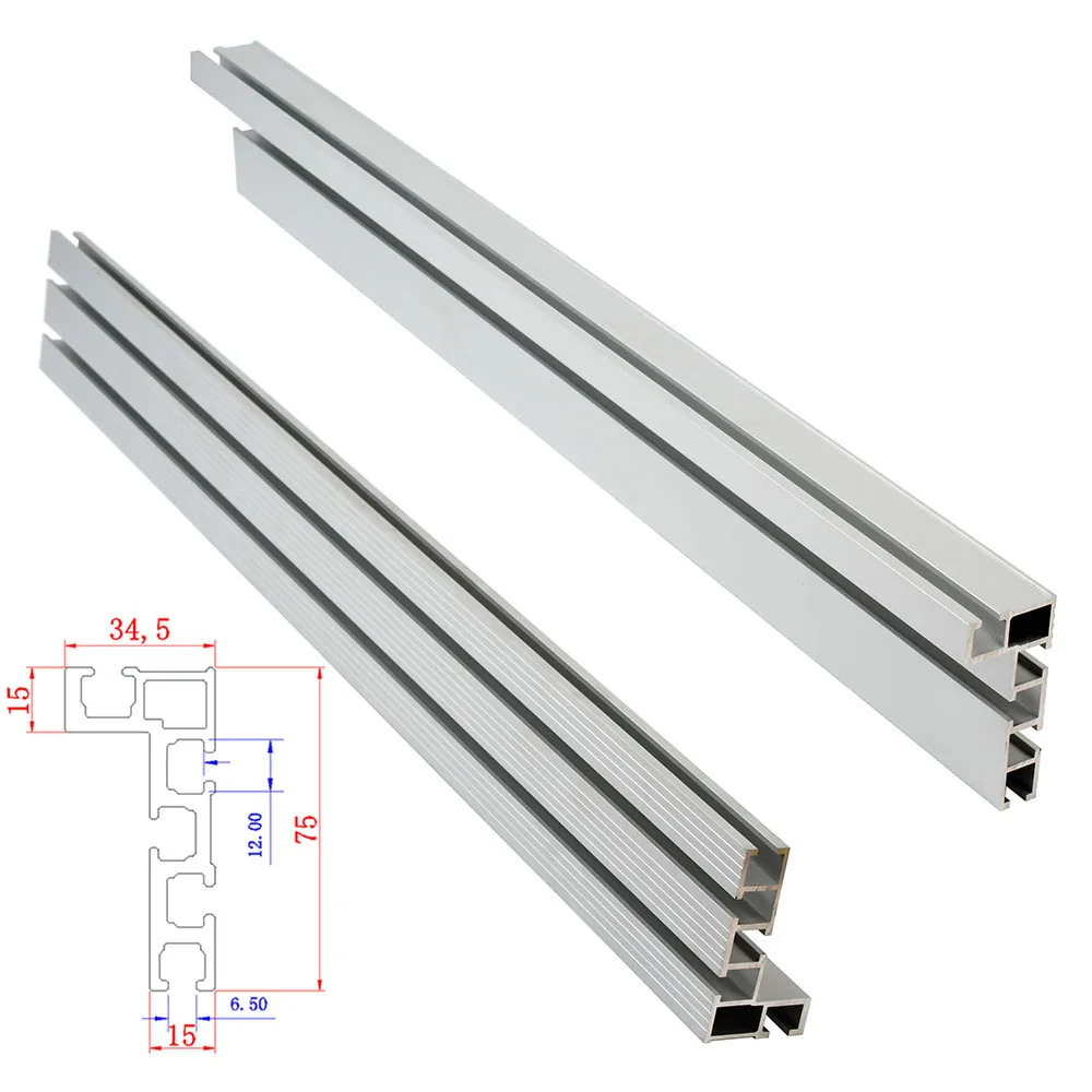 Aluminium Alloy T-tracks Slot Miter Track Jig Miter Bar Slider Table Saw Router Table T-Slot DIY WoodworkingTool 19/30/45/75Type