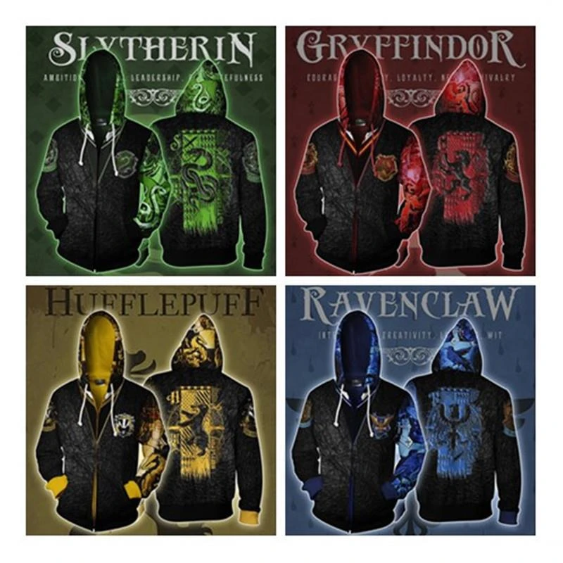 con de Gryffindor para hombre y mujer, suéter cremallera de Harry Potter, disfraz de Anime de Slytherin, Hufflepuff, Ravenclaw, novedad, Otoño e Invierno| | - AliExpress
