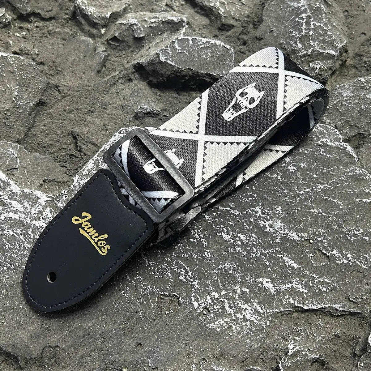 Jojo's Bizarre Adventure Stickerei Gitarrengurt Leder Akustische E-Gitarre Yoshikage Kira Gitarren Verbreiternder Schultergurt – Detail 13