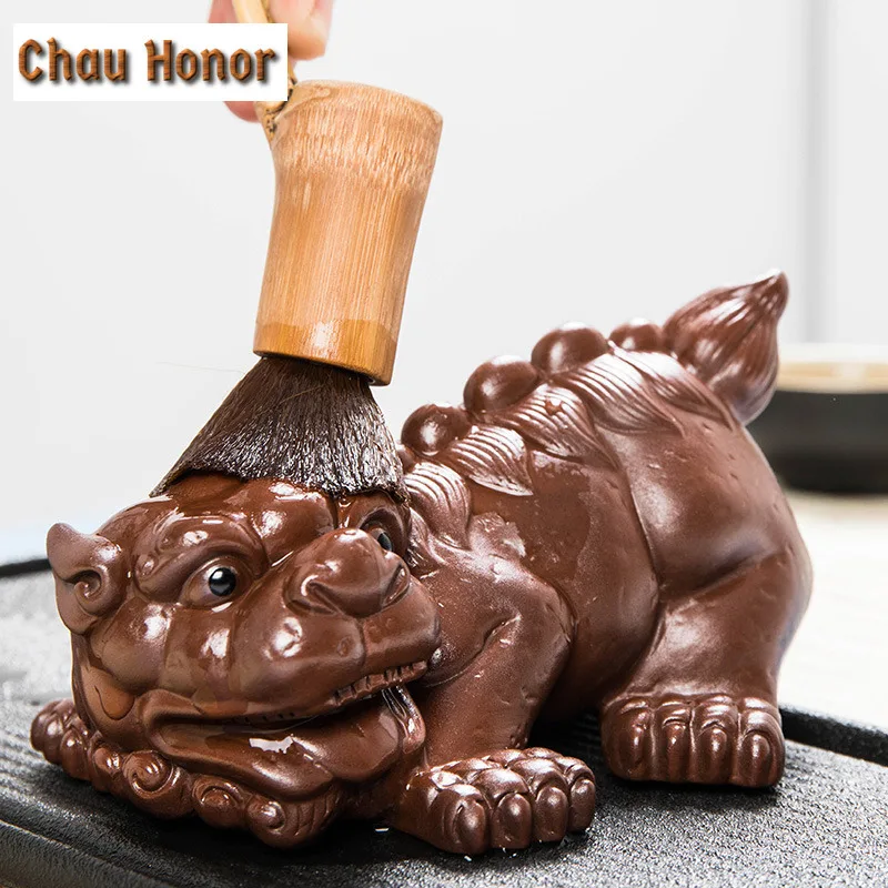 Tea Ornaments Boutique Lucky Toad Tea Set Pet Creative Kung Fu Tea Tea Set Accessories Golden Toad KongFu Tea Pet Tea Decoration