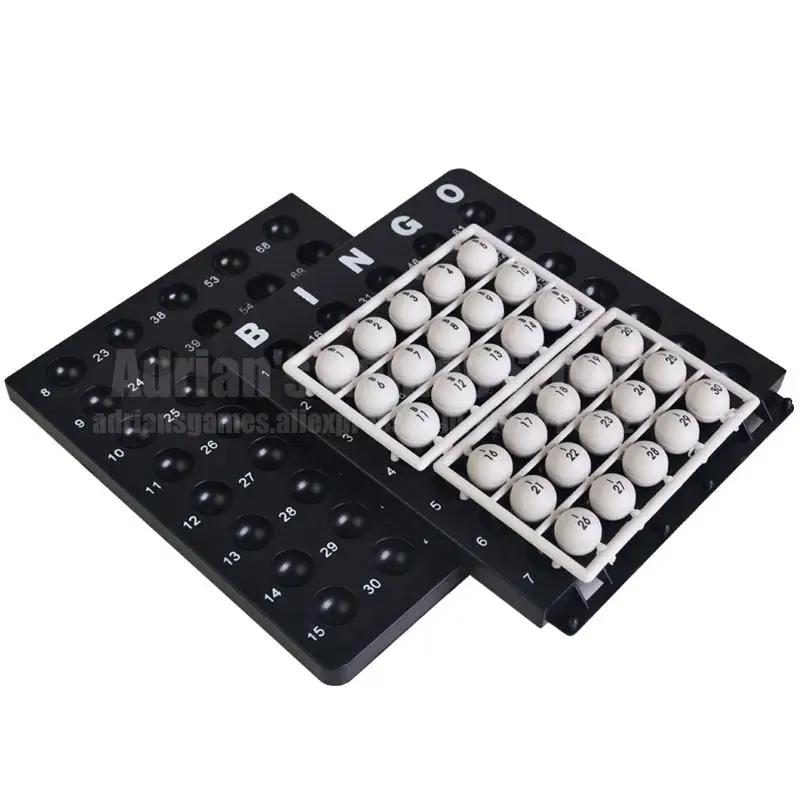 Bingo Set Traditional Bingo Lottery Family Game Set Cage Balls Cards Counters Party Game Party Gambling Play Entertainment