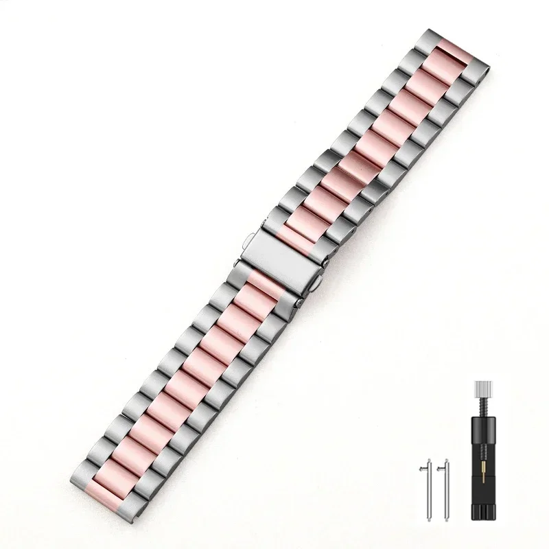 Premium 22mm Stainless Steel Watchband - Metal Strap Bracelet