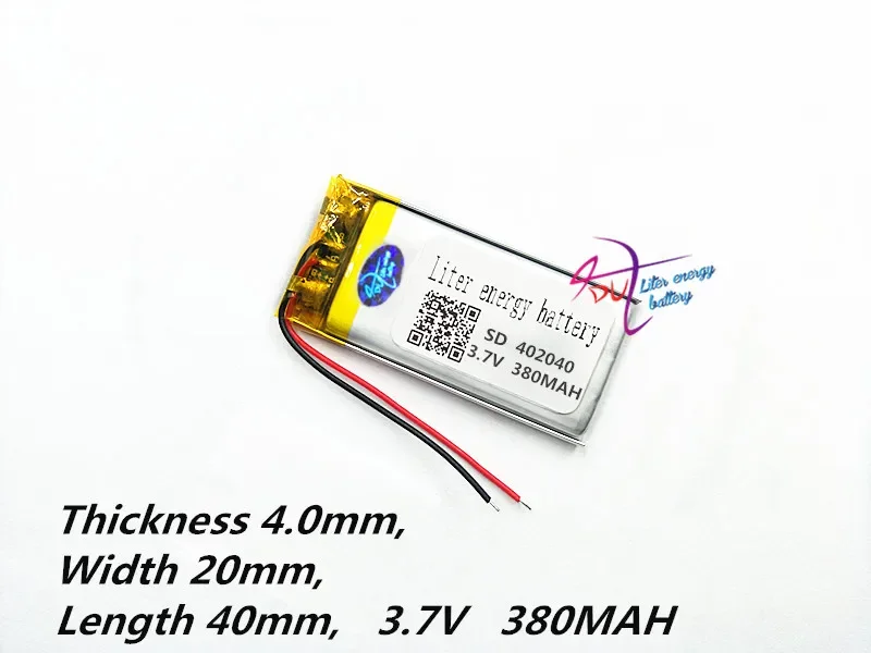 3.7V lithium polymer battery 043040 403040 500mAh MP3 MP4 GPS Bluetooth  4*30*