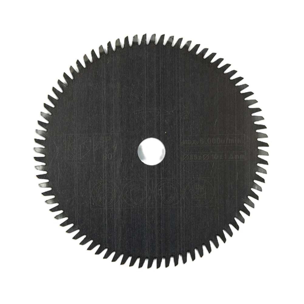 

1pc 85mm Circular Saw Blade 80mm Teeth Cutting Disc For Woodworking 10mm/15mm Inner Hard Alloy Silver Power Tool Accessories