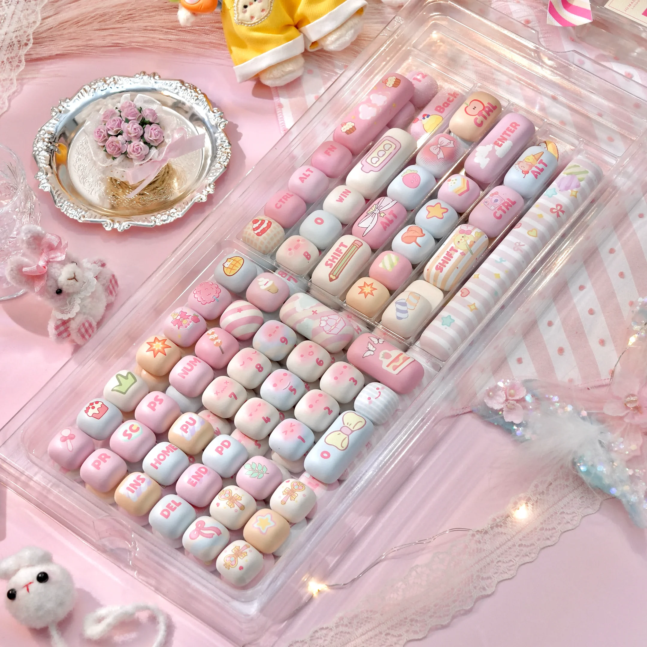 129 key PBT dye sublimation keycap set ANSI layout