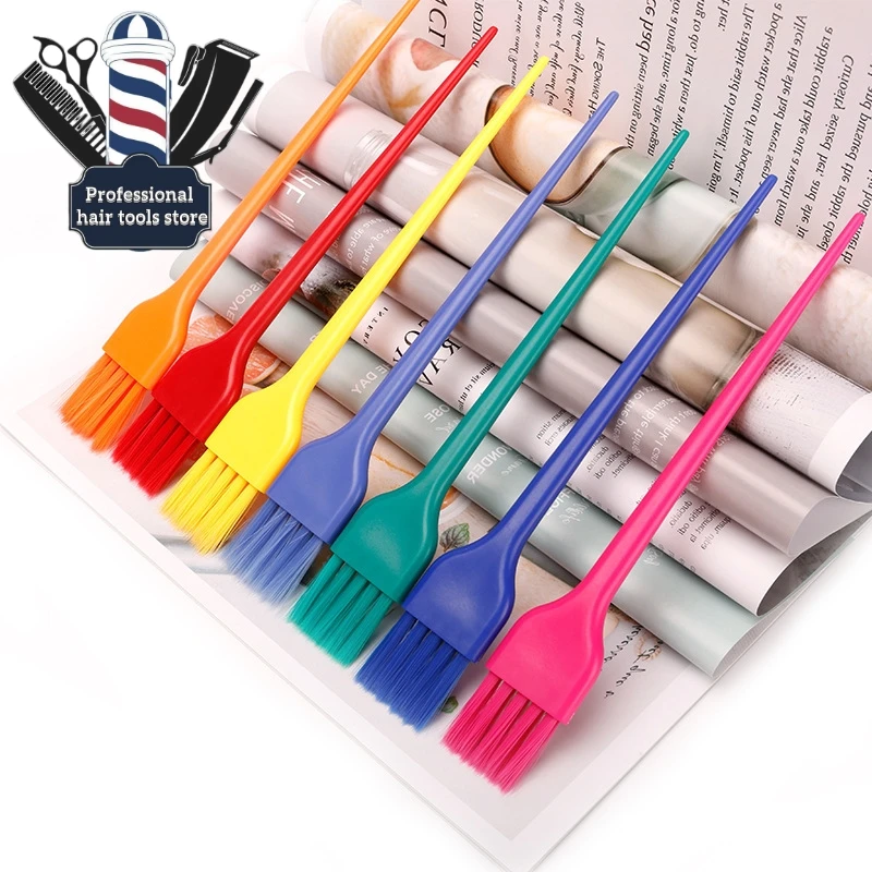 7PCS Hair Color Brush Set Professional Hair Dye Brush Plastic Hair Coloring Applicator Salon Barber Hair Dye Tools