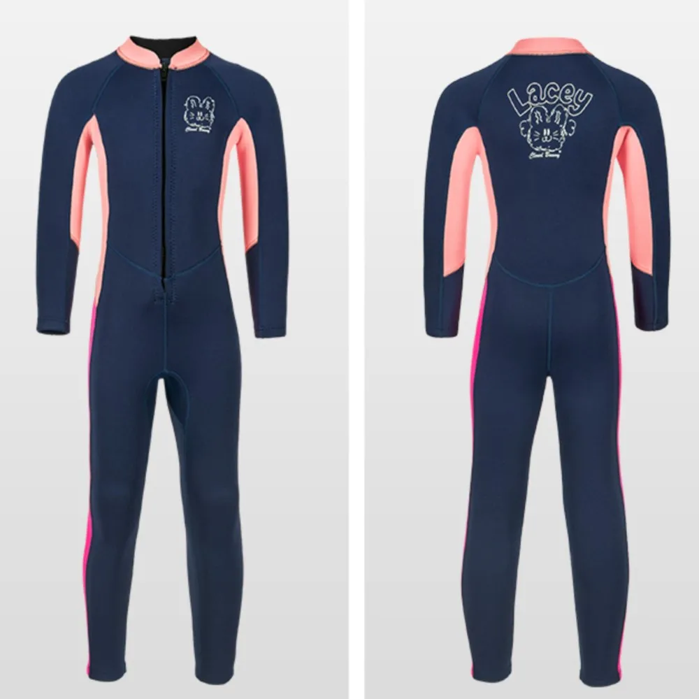 2.5mm Kids Wetsuit For Girls Neoprene Thermal Swimsuit Toddler Junior Youth One Piece Wet Suits For Scuba Diving