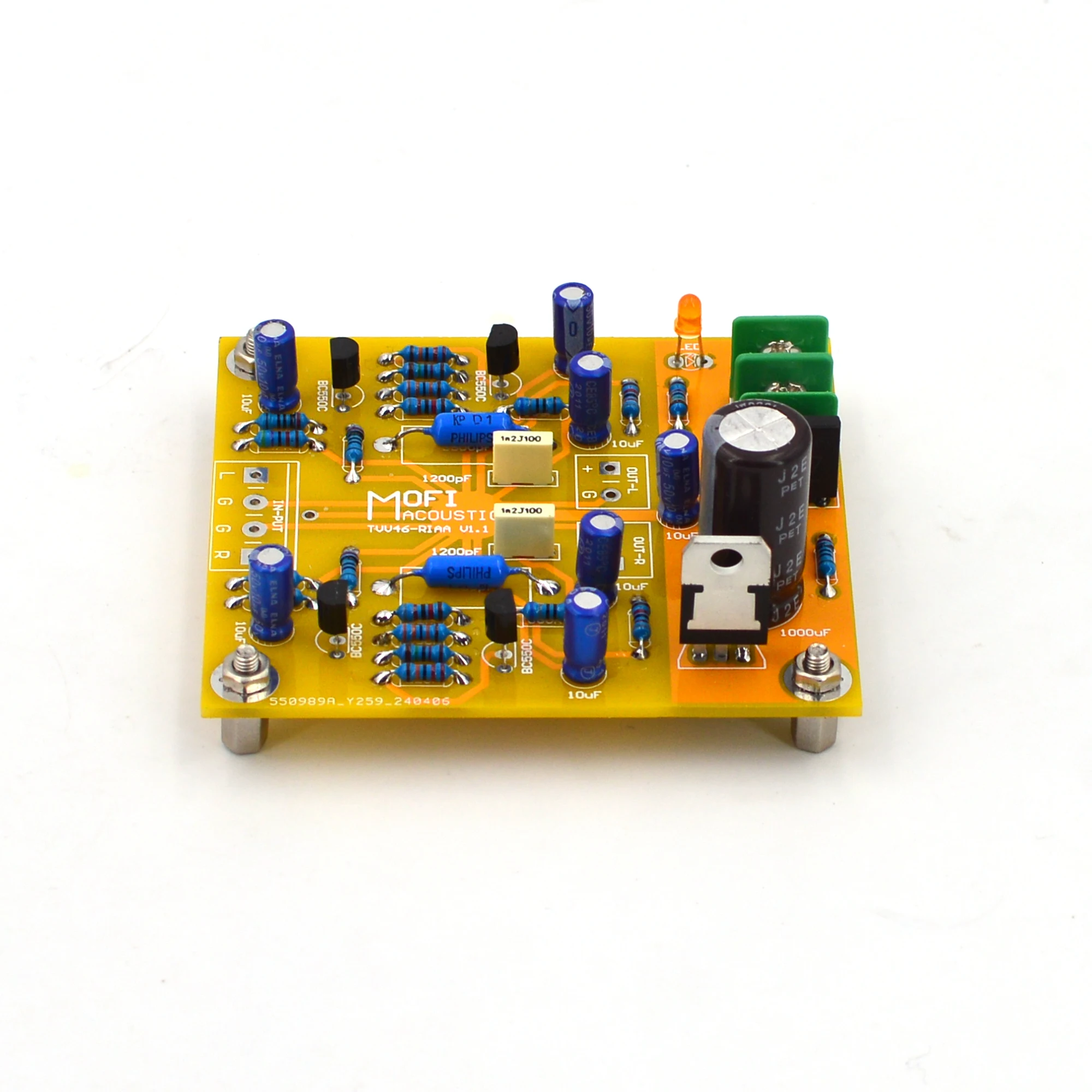 MOFI Dual TVV46-Fully Discrete Phono Amplifier(MM) RIAA-DIY Kit audio amplifier board