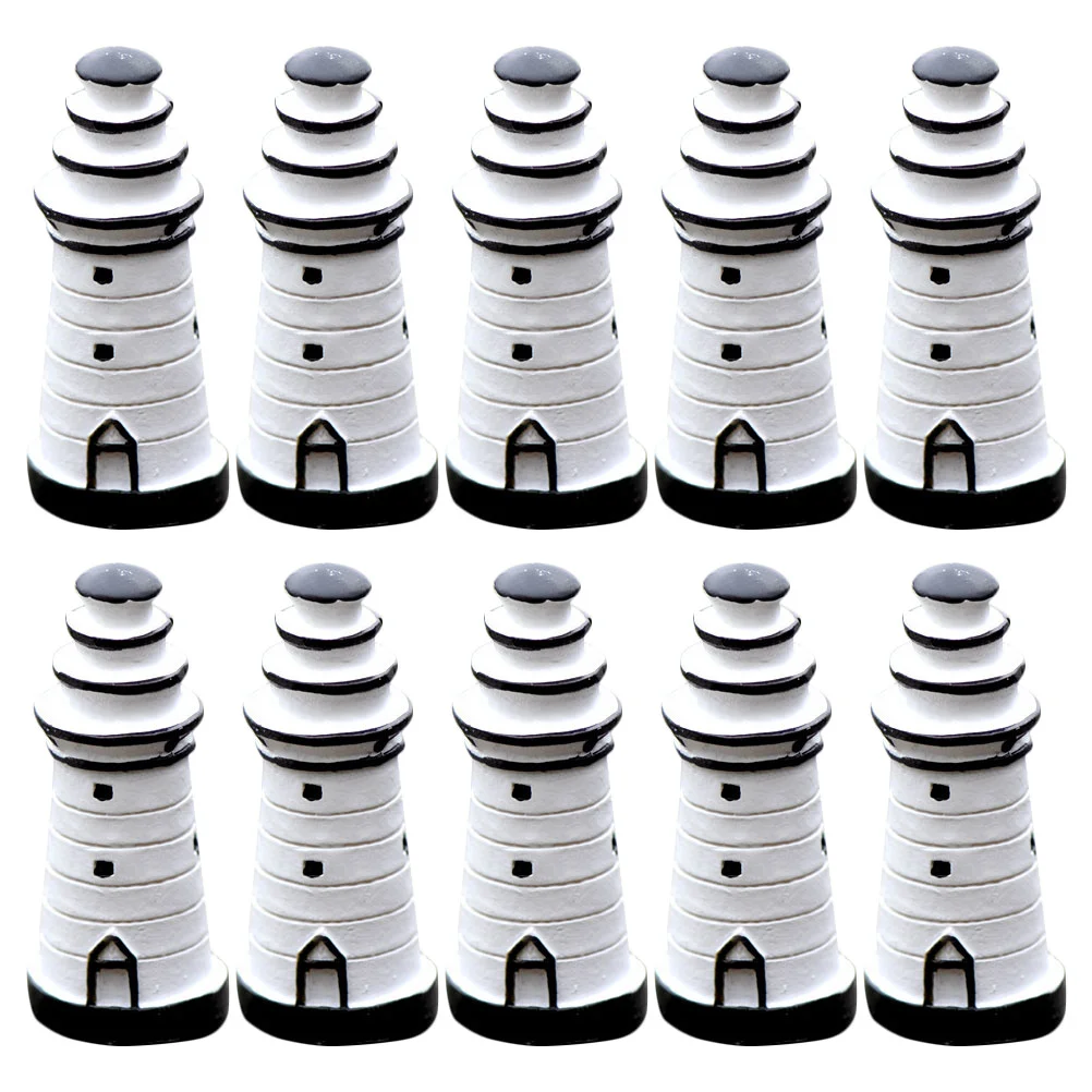 

10pcs Imitation Miniature Lighthouse Ornaments Tiny Lighthouse Ornaments