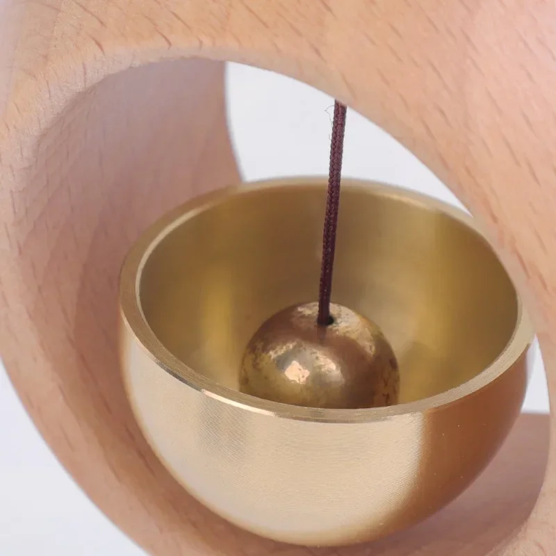 Campanelli Magnetici In Legno E Ottone - Suono Zen Per Frigorifero, Porte, Decorazione - Foto 5