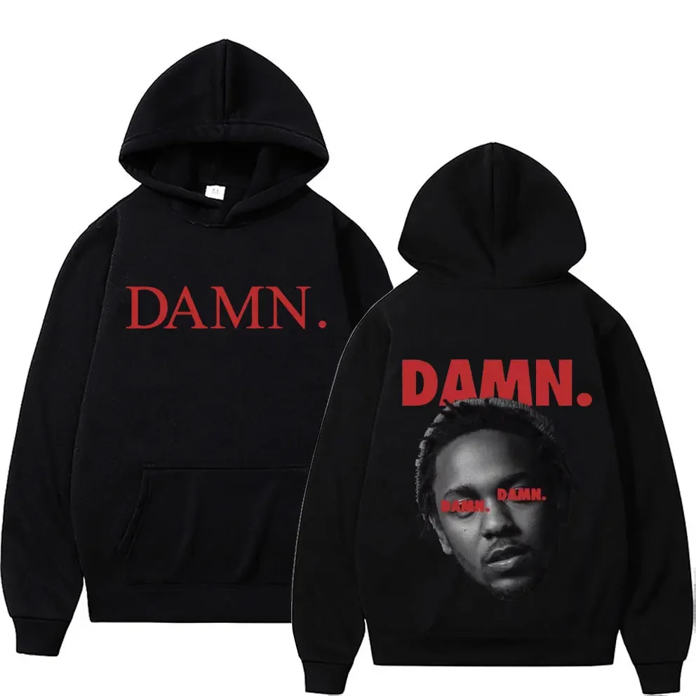 Rapper Kendrick Lamar Graphic Hoodies Music Album Poster Print Hip Hop Sweatshirts Men's Women Fashion Vintage Hoodie Streetwear