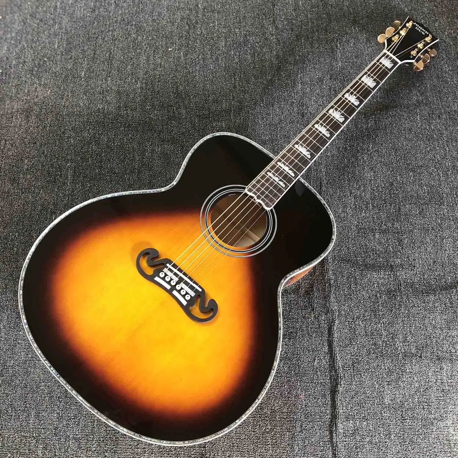 43 " Sunburst Flame Maple J200 Acoustic Guitar Rosewood Fingerboard Solid  Spruce Jumbo Body J200vs Electric Guitar - Guitar - AliExpress