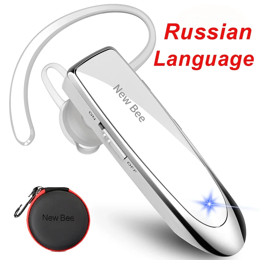 Bluetooth Headset with 24-Hour Battery and Mute Function