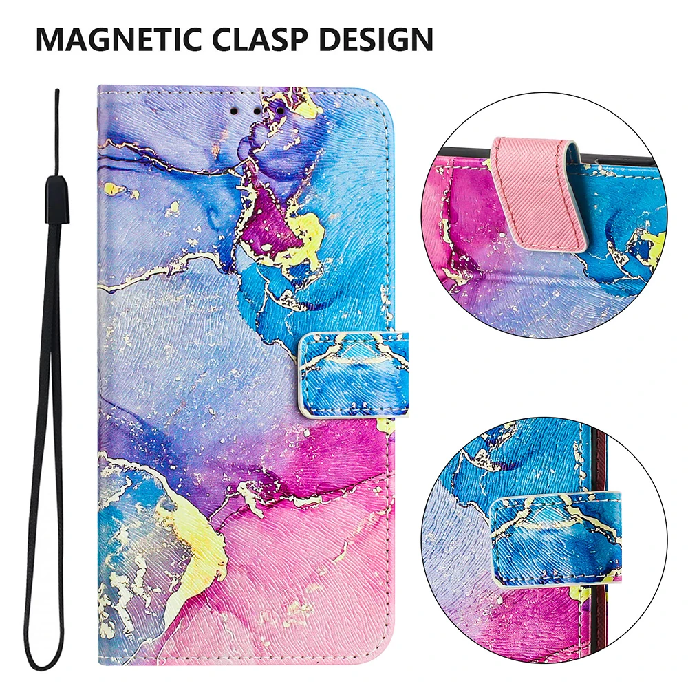 Vibrant Artistic Shockproof Wallet Phone Case Cover