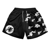 Japanese Anime Pattern Shorts Men's Fitness Quick-drying Running Sports Shorts Summer 3D Printing Casual Beach Sports Pants 2