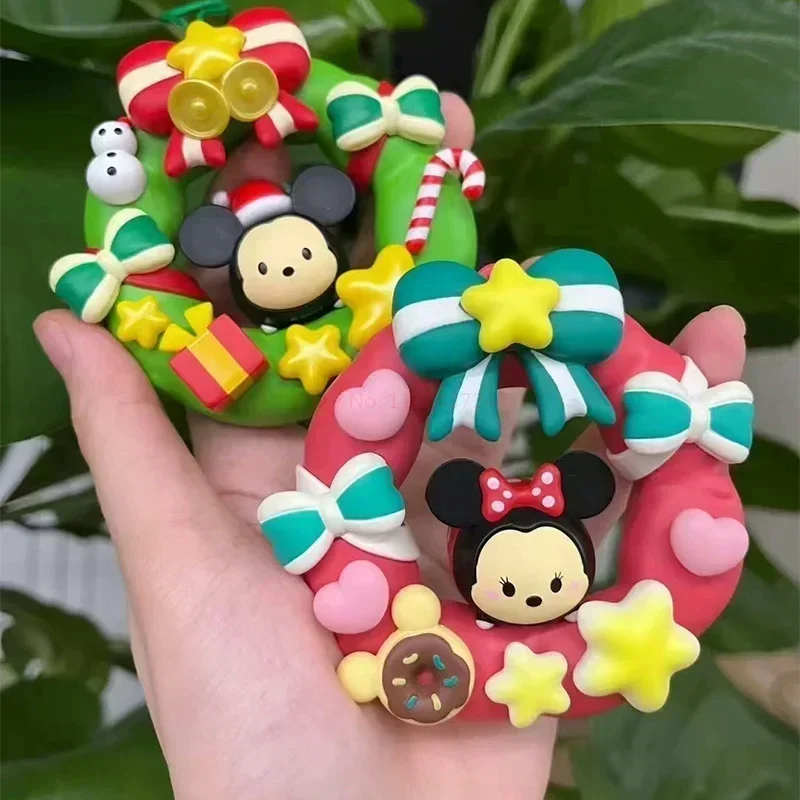 Original Disney Star Garland Series Blind Box Mickey Minnie Christmas Tree Pendant Decorated Mystery Surprise Box Xmas Gift