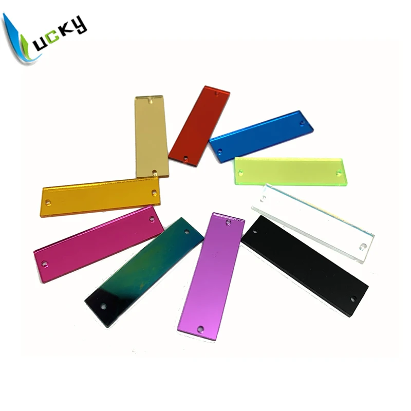 Top quality acrylic mirror beads flat back sew on acryl