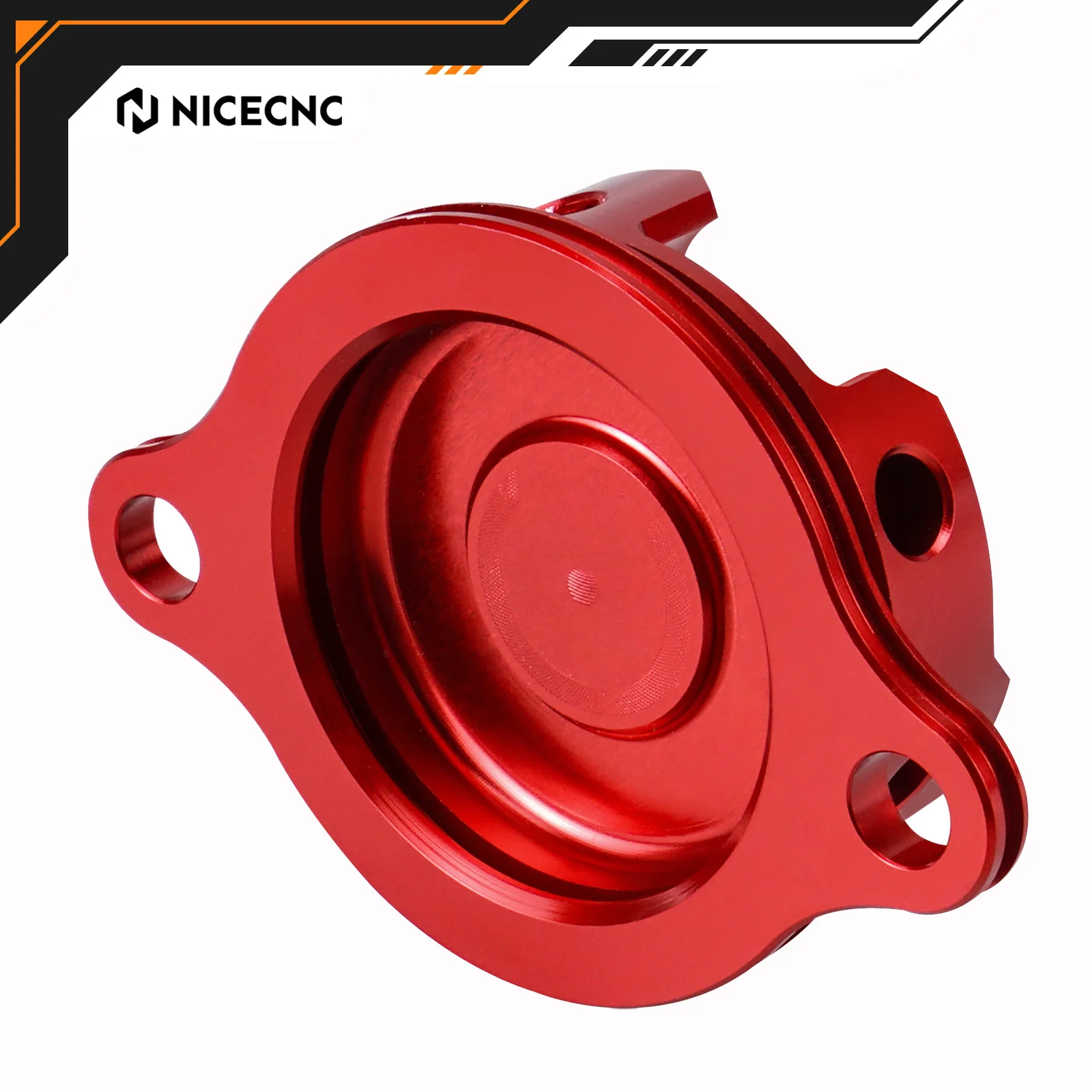 NICECNC Für Honda CRF250R CRF 250R CRF250R 2010-2017 2016 2015 2014 2013 Billet CNC Ölfilterdeckel Abdeckung Stecker Aluminium Rot