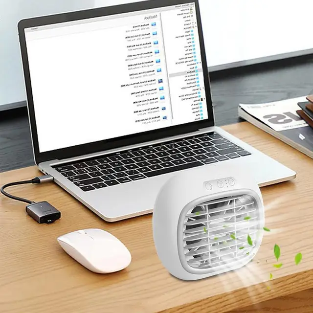 Asztali Ventilátor Köd Párásító Hordozható Kis 3 Sebessége Energiatakarékos A Nappali Otthoni Íróasztalok Hálószobáihoz - Image 4