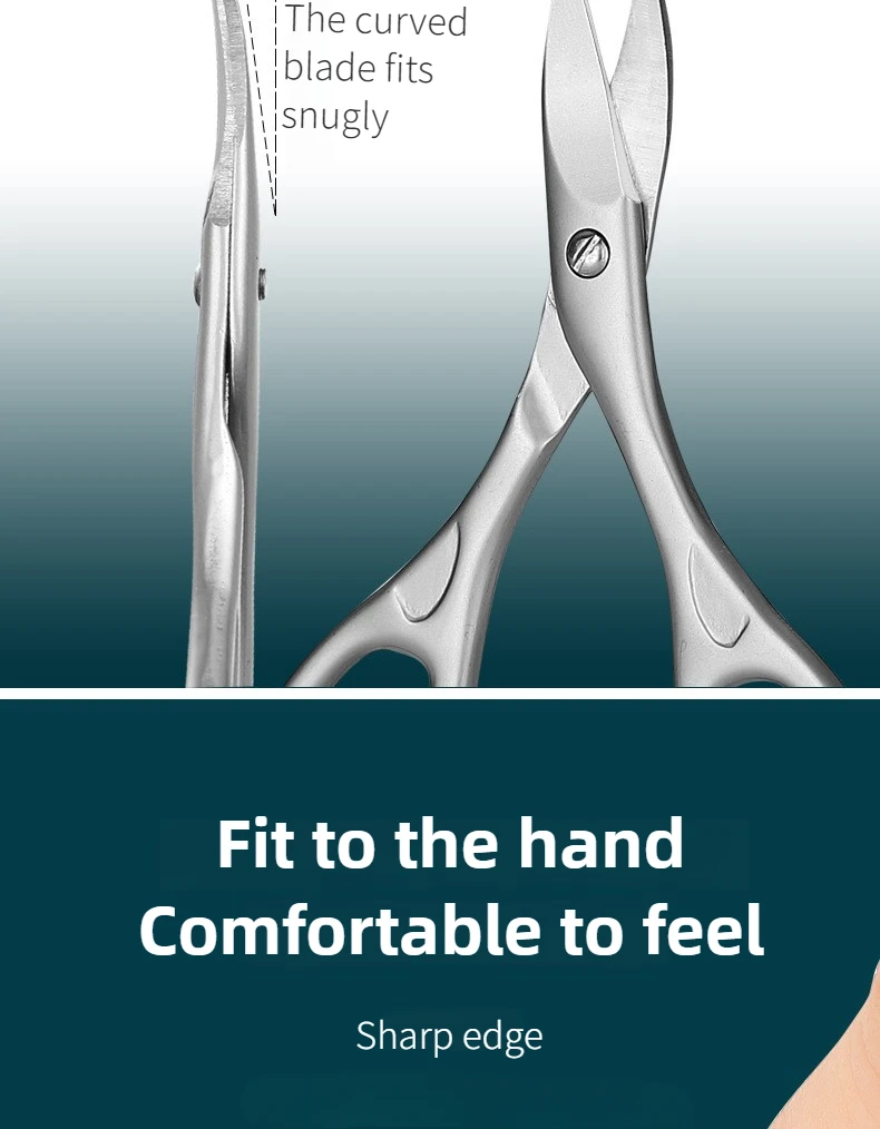 Cuticle Scissors Stainless Steel Sharp Blade Durable Rust Free Nail Care Tool