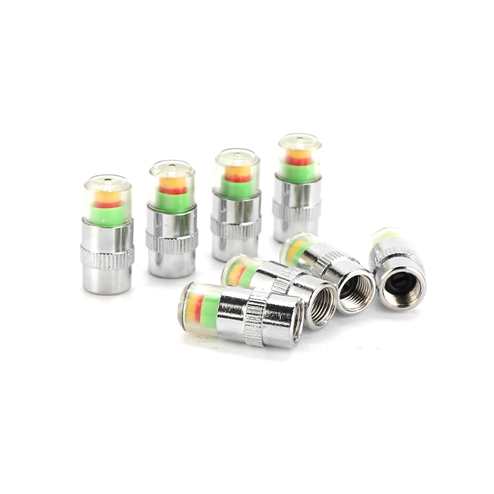 

Durable High Quality Indicator Valve W/Sensor Indicator 3 Color 8Pcs Cap Silver W/ Sensor Indicator Car Car Tyre