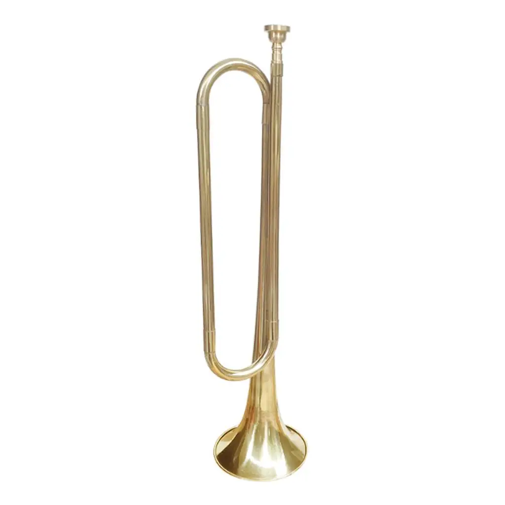 Antique Style BB Bugle Portable Musical Instrument Brass Blowing Cavalry for Beginners