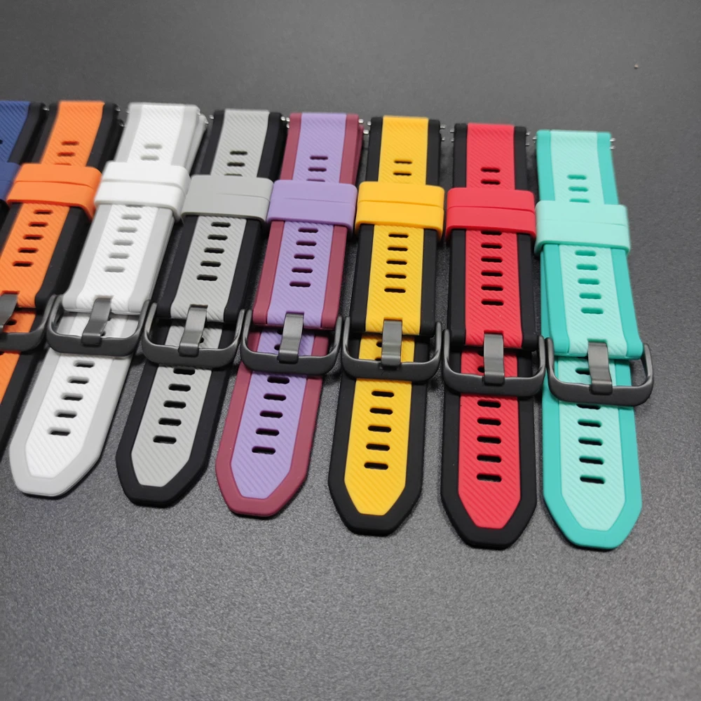 Versatile 22mm Soft Rubber Smart Watch Band - Premium Bracelet