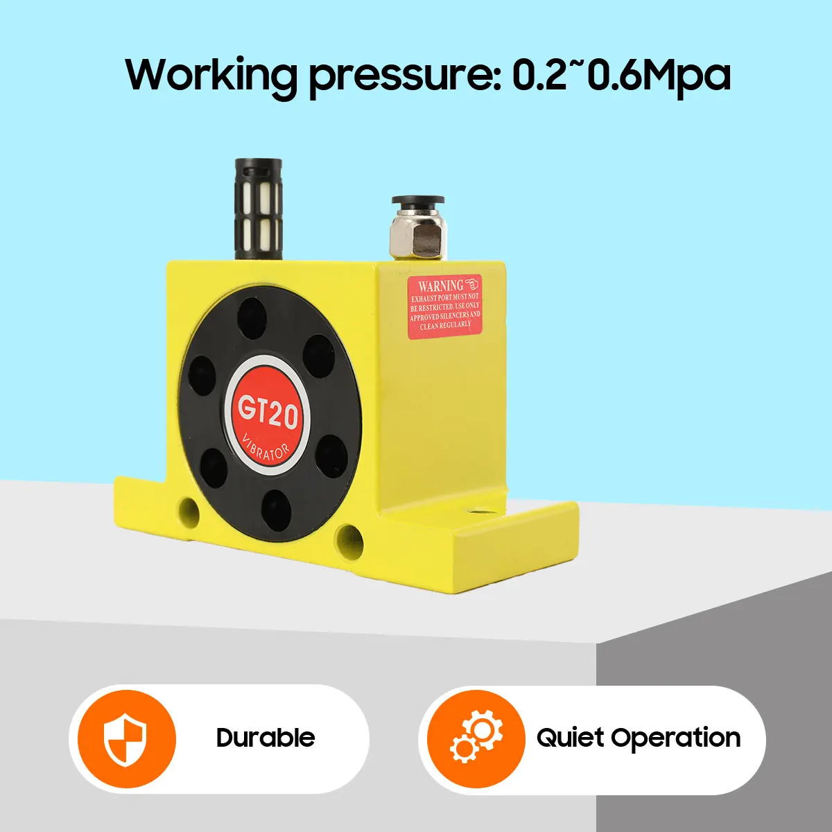 Industrieller Pneumatischer Turbinen-Vibrationsvibrator GT20 Oszillatoren Industrie-Vibrator Pneumatischer Hammer Stanzteile – Detail 8